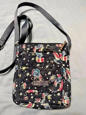 Vera Bradley Iconic Hipster Crossbody Bag Black & Multicolor